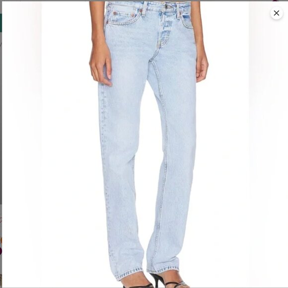 Re/Done X Pam Anderson The Anderson Jeans in Maliblue - Picture 1 of 9